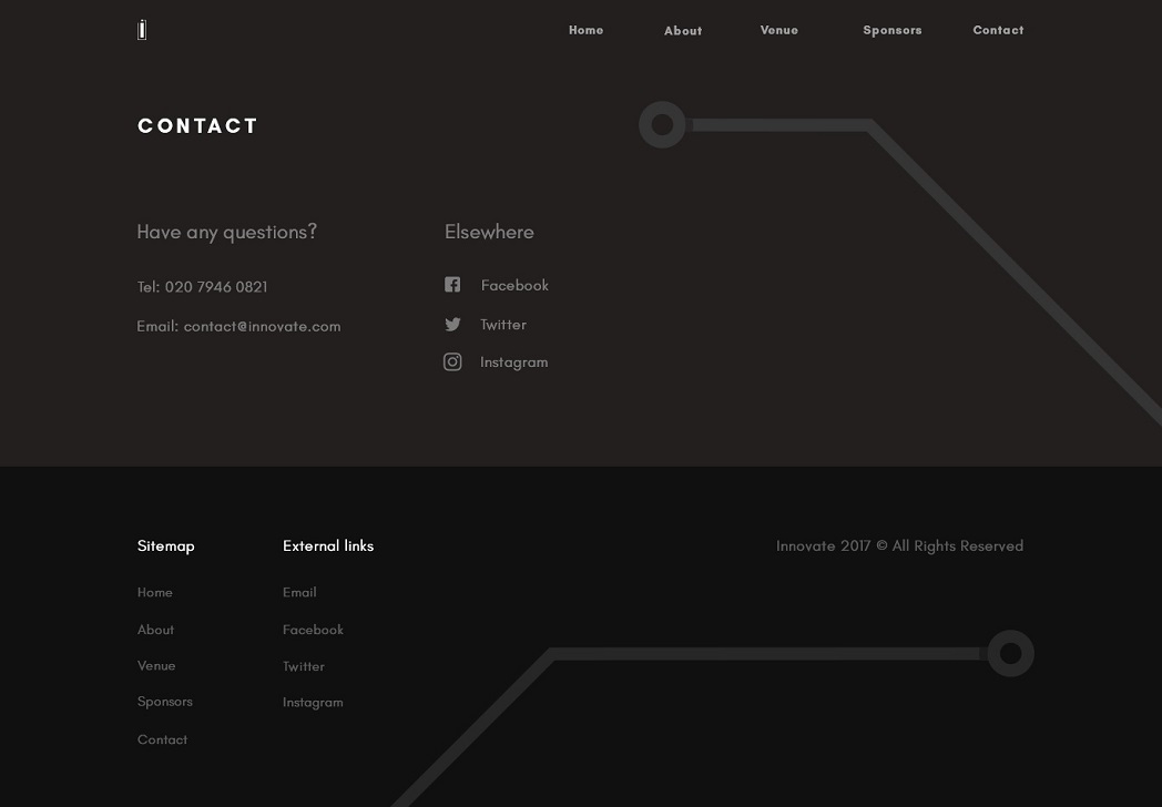 Innovate contact page